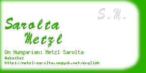 sarolta metzl business card